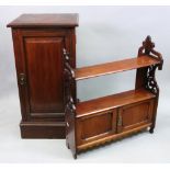 An Edwardian walnut pot cupboard,