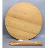 A House by John Lewis Lily Rose light oak circular dining table, 100cm diameter, 76cm high.