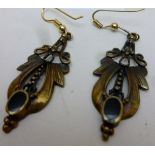 A pair of gold Victorian earrings est: £200-£300