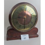 A 19th century mahogany cased mantel clock, the circular brass dial inscribed 'Francis Moore',