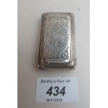 A Georgian silver engraved snuff box,