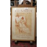 Paul Helleu (French, 1859-1927) - 'Ed Sagot', lithograph poster,