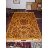 A superb Tabriz silk and wool rug c1900/1920 (rich colours) (220 x 146 cm approx) est: £2,500-£3,