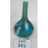 Vintage Mdina opaque glass side stripe lollipop vase signed Mdina to base est: £60-£80 (B8)