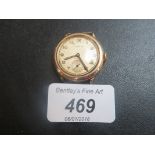 9ct gold Malvin watch (no strap) est: £80-£100
