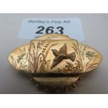 A possibly gold brooch with birds and butterflies design est: £150-£180