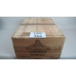 Twelve bottles Chateau Labegorce Margaux 2000 in original wooden case est: £150-£250 (back wall)