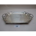 A small two handled silver tray Chester 1909 (approx 18 oz) est: £250-£300