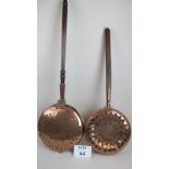 Two 19c copper warming pans est: £20-£40 (A1)