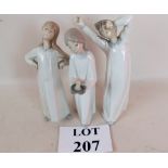 Three Lladro figures,