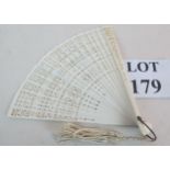 An early 20th century Cantonese pierced ivory brise fan est: £20-£40 (O3)