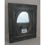 A decorative Victorian-style painted wall mirror, modern,