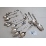 A collection of thirteen stamped sterling teaspoons est: £75-£100