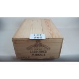 Twelve bottles Chateau Labegorce Margaux 2000 in original wooden case,