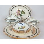 Part Wedgwood dinner service including turkey dish, 2 tureens etc,