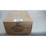 Twelve bottles Chateau Labegorce Margaux 2000 in original wooden case,