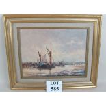 Sydney Foley (1916-2001) - 'Harbour scene', oil on canvas, signed, 30cm x 39cm,