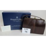 A vintage Mappin & Webb lizard skin handbag,
