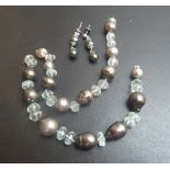 Two pearl and quartz bracelets with 18ct white gold clasps est: £50-£80