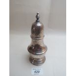 A silver sugar caster London 1957 est: £75-£100