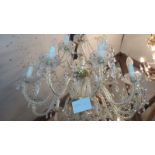 A good quality highly decorative period-style glass chandelier,