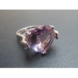 Amethyst ring (size O) 925 est: £55-£65