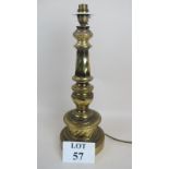 An ornate brass table lamp est: £20-£40 (K3)