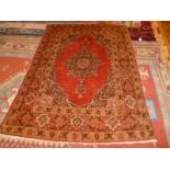 A Tabriz wool rug c1970 (170 x 128cm approx) est: £300-£500