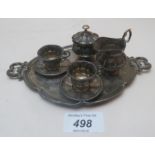 A white metal miniature tea for two tea set est: £80-£120