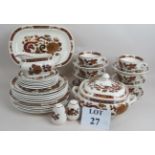 A Myott Meakin 'Dragon of Kowloon' pattern 35 piece dinner service for six place settings est: