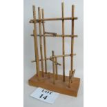 WD '86 - 'Clymping No 3', a contemporary bamboo sculpture on pine plinth base,