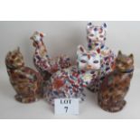 Five modern Asian ceramic animal figures decorated in the Imari palette est: £30-£60 (B top)