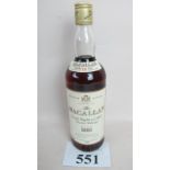One bottle The Macallan 1966-1985 18 Year Old 75cl - From the world famous Macallan distillery,