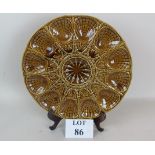 A large French Majolica oyster dish,
