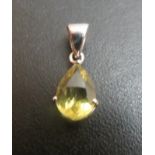 A lemon quartz pendant est: £25-£45