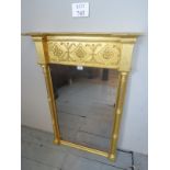 A 20th century gilt painted wall mirror with moulded design est: £30-£50
