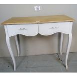 A 20th century French design white painted two drawer hall table est: £40-£60