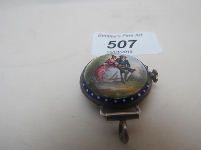A c1900 ladies enamel watch est: £100-£1 - Image 2 of 2