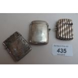 Three silver vesta cases, all fully hall