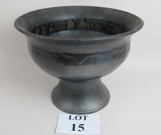 Studio pottery pedestal bowl, c1960's/70