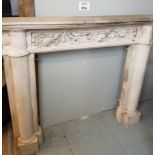 A 19th century plaster fire surround com