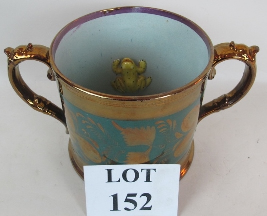 A large Victorian copper-lustre glazed t