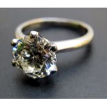A 2.54 carat approx, solitaire diamond r