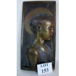 A good decorative bronze wall plaque, c1