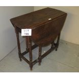 A 20th century oak table top six drawer