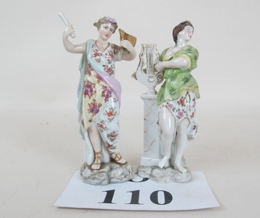 Two early 20th century Dresden figurines