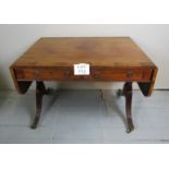A Regency mahogany sofa table with two d