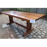 A 20th century handmade solid pitch pine