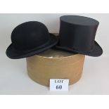 A Victorian collapsible top hat by Thomas Townsend & Co of London,