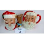 Two Royal Doulton Santa Claus character jugs,